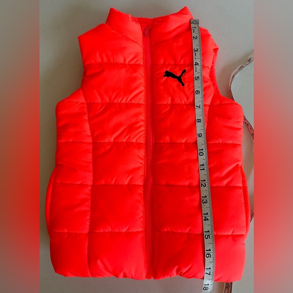 Girls Hot Pink Puma Vest Size XXS 3/4 - Picture 9 of 11
